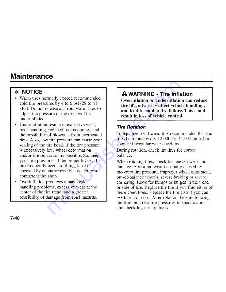 Kia Sportage 2001 Owner'S Manual Download Page 258