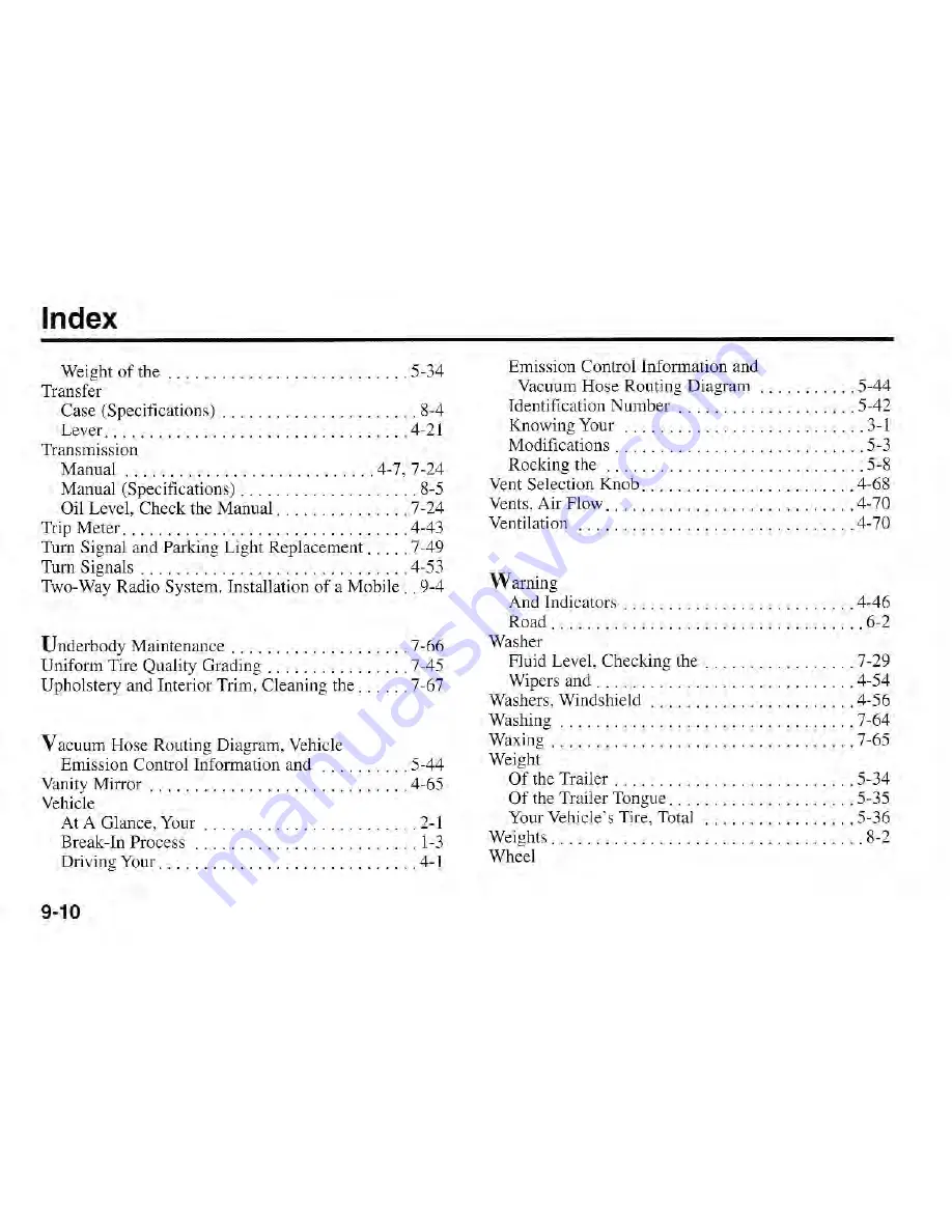 Kia Sportage 2001 Owner'S Manual Download Page 302