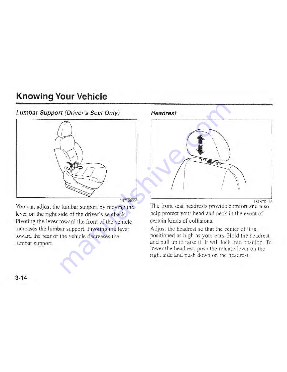 Kia Sportage 2002 Owner'S Manual Download Page 22