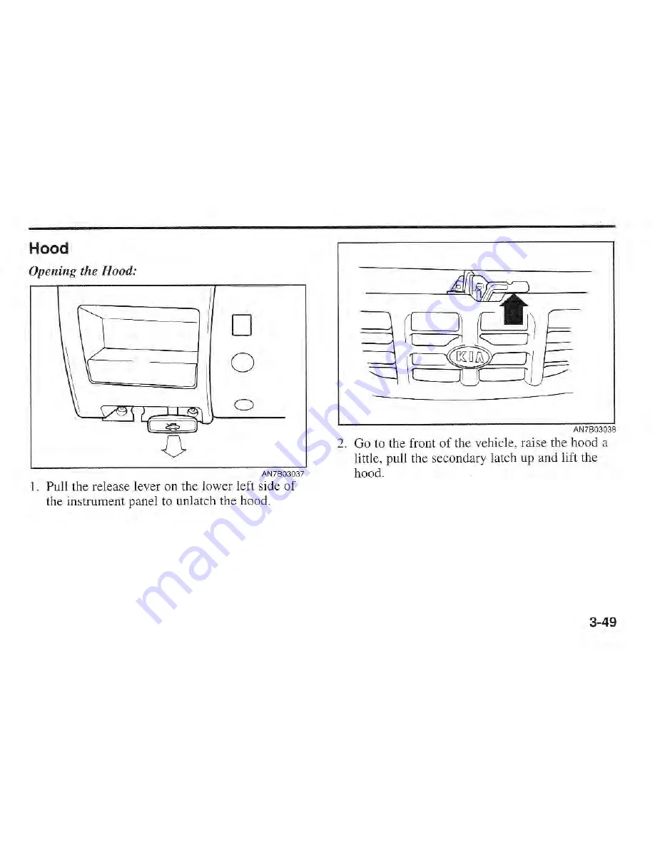 Kia Sportage 2002 Owner'S Manual Download Page 57