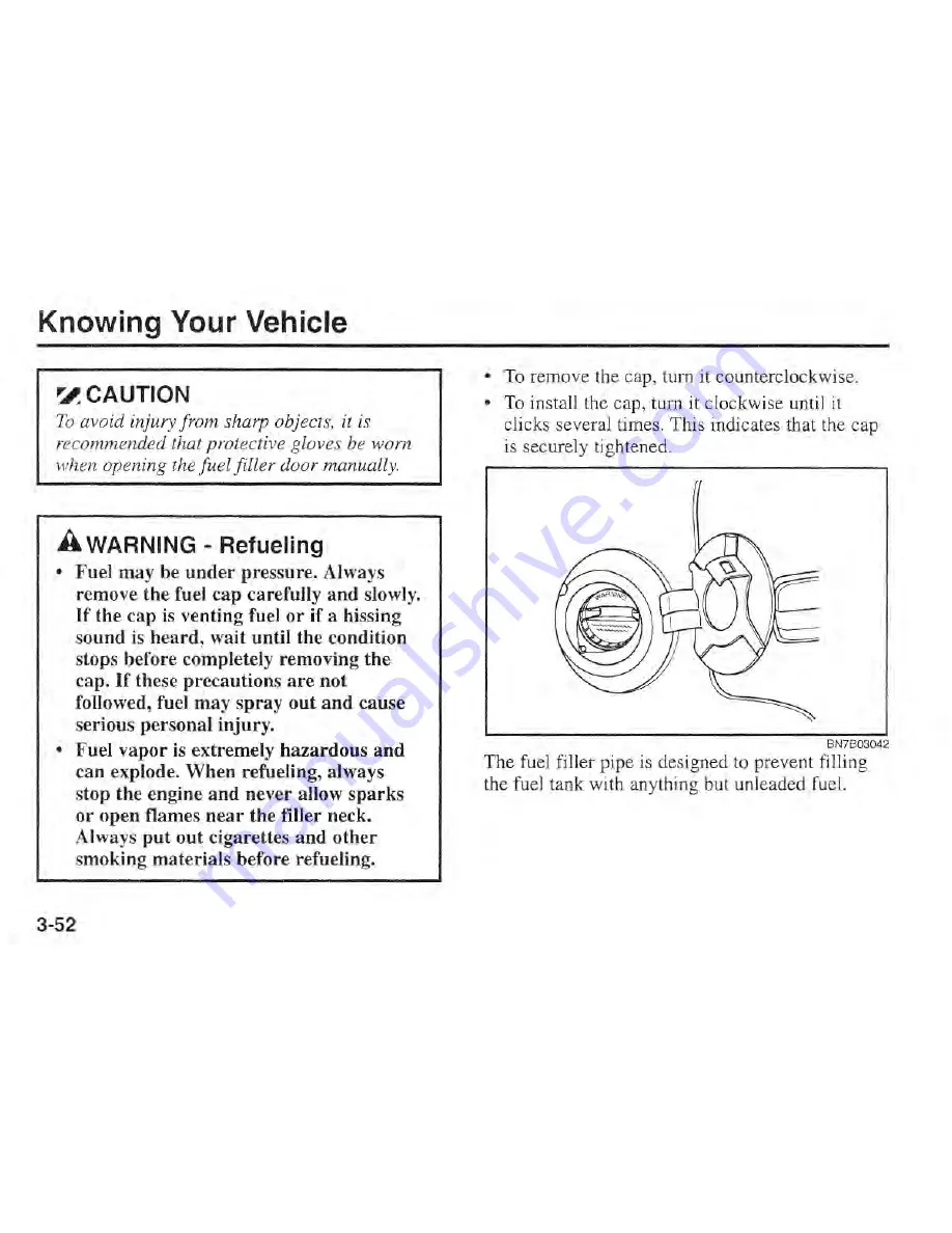 Kia Sportage 2002 Owner'S Manual Download Page 60