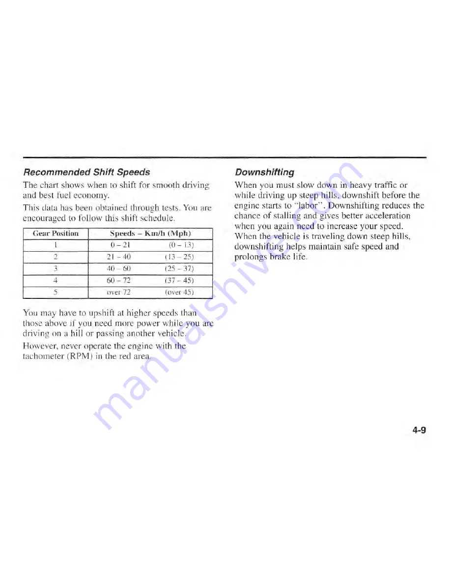 Kia Sportage 2002 Owner'S Manual Download Page 79