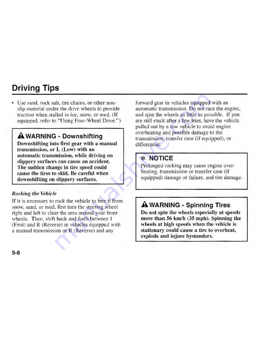 Kia Sportage 2002 Owner'S Manual Download Page 145