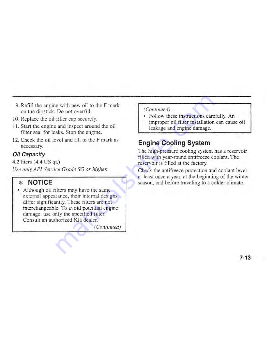 Kia Sportage 2002 Owner'S Manual Download Page 220