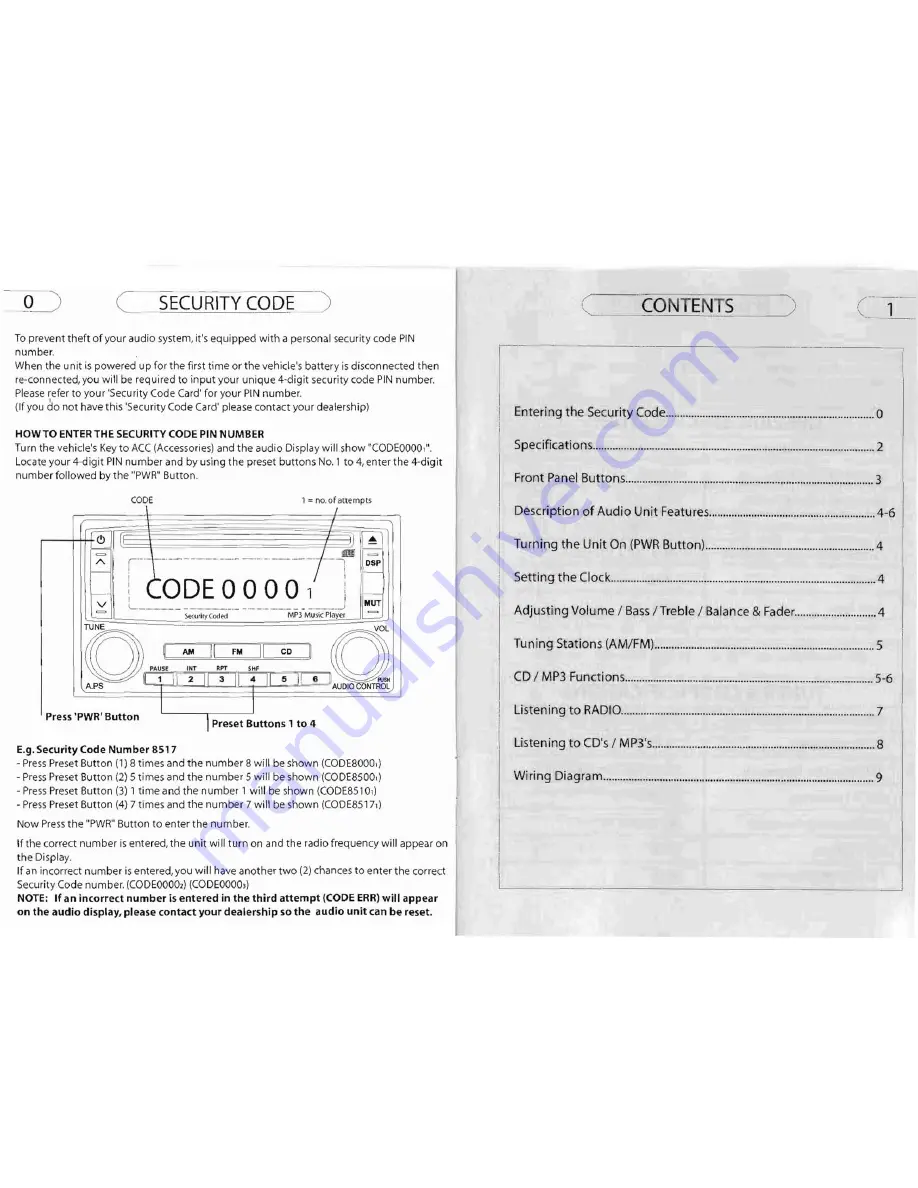 Kia ZCDM-6806A Owner'S Manual Download Page 2