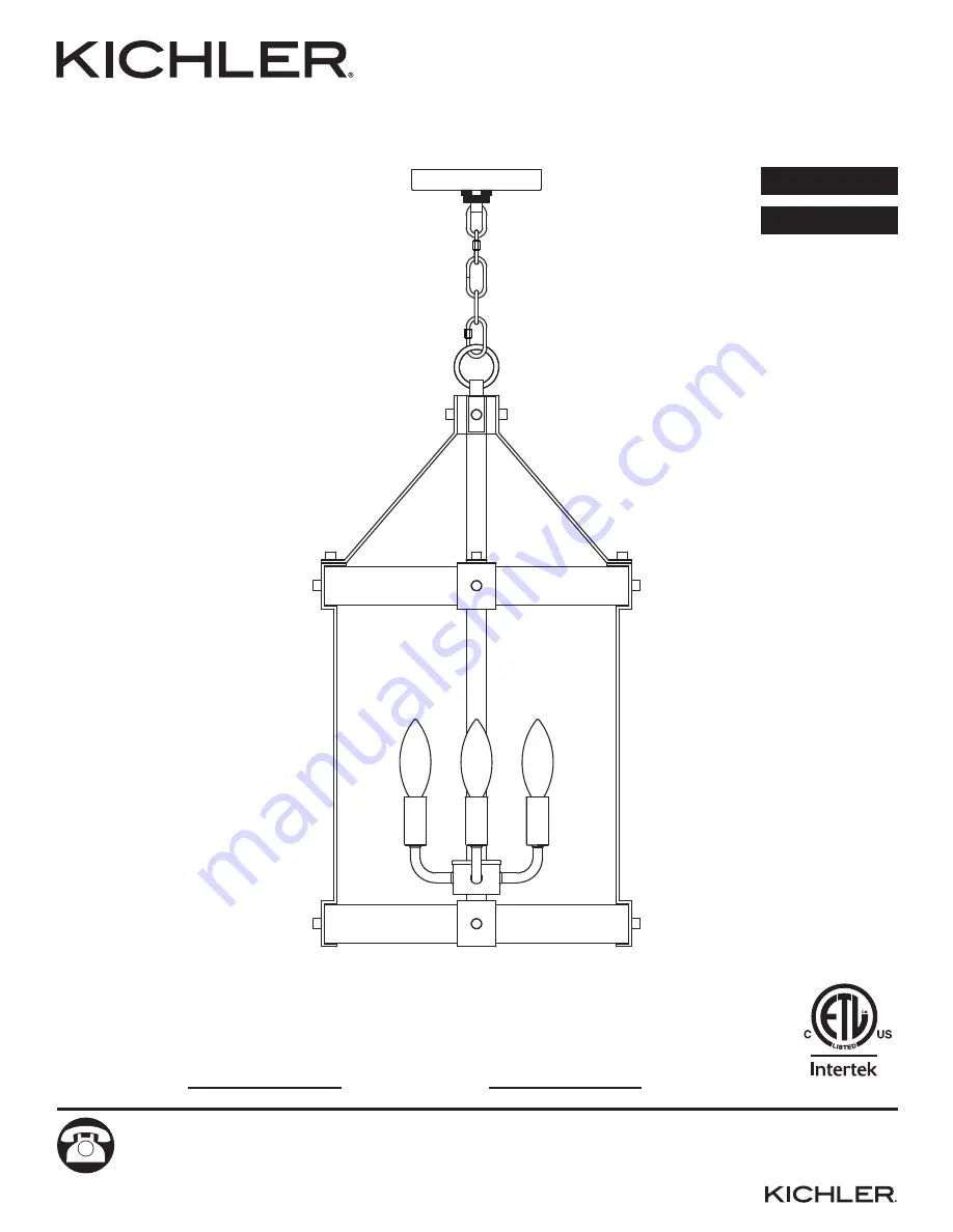 Kichler Lighting 0616010 Safety Information Manual Download Page 1