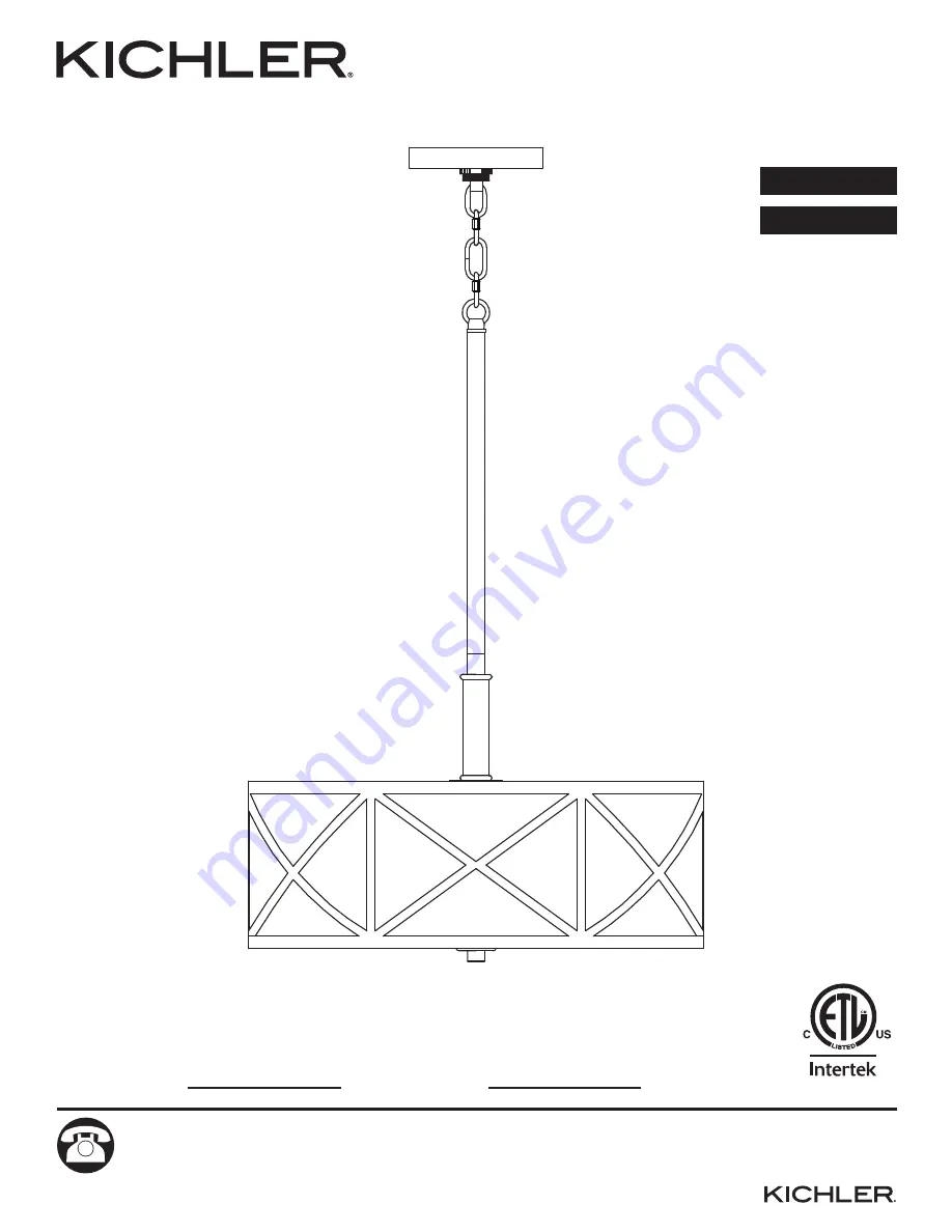 Kichler Lighting 0616028 Скачать руководство пользователя страница 1