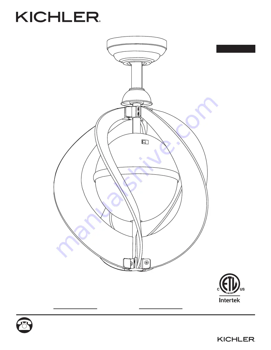 Kichler Lighting 0831588 Manual Download Page 1