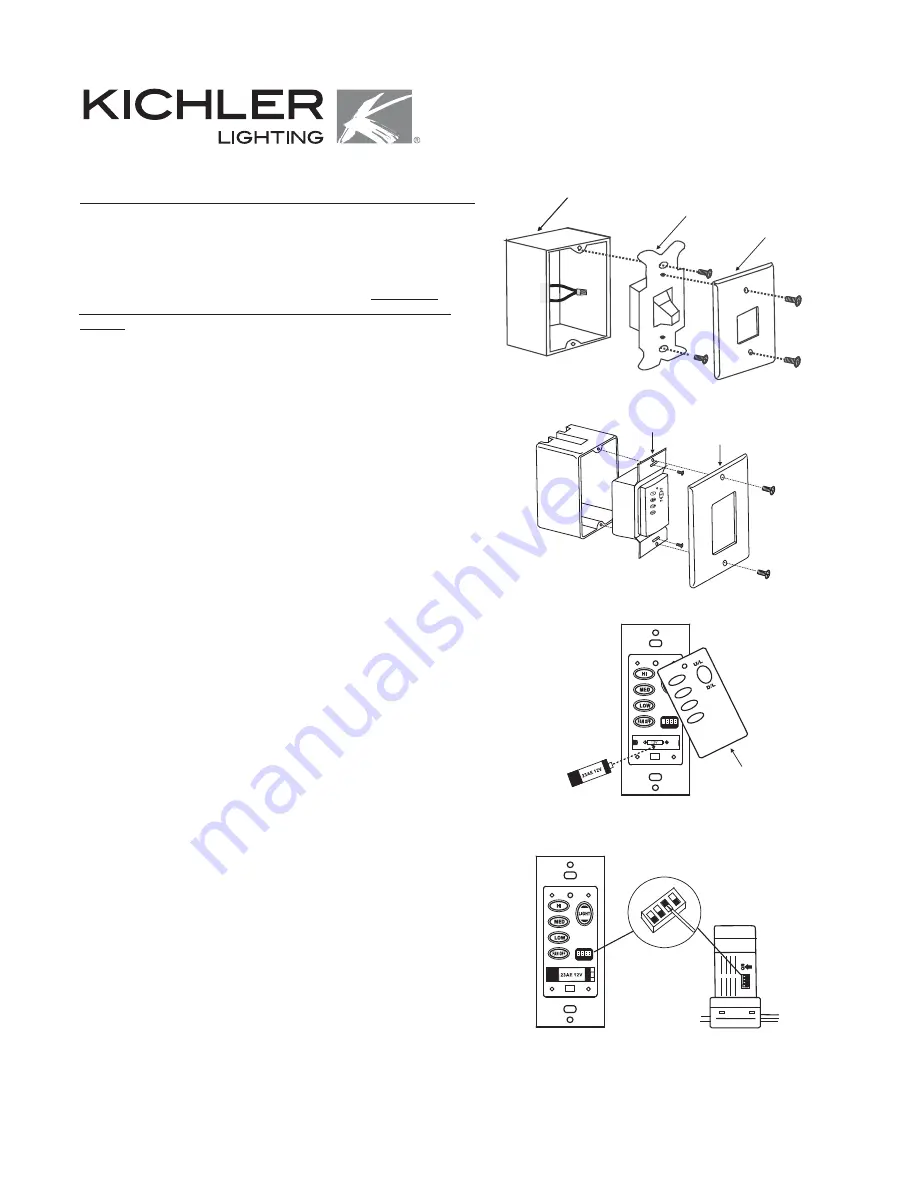 Kichler Lighting 370014 Installation & Operating Instructions Download Page 1