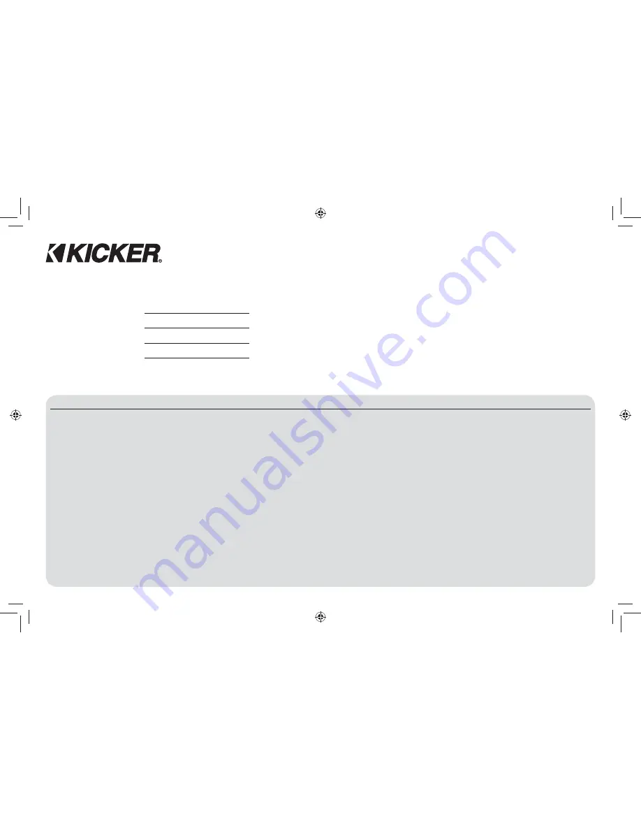 Kicker 10L7 Скачать руководство пользователя страница 18