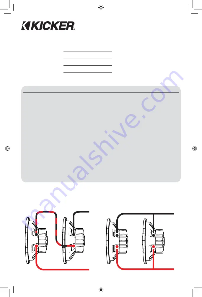 Kicker COMPVT CVT102 Owner'S Manual Download Page 2