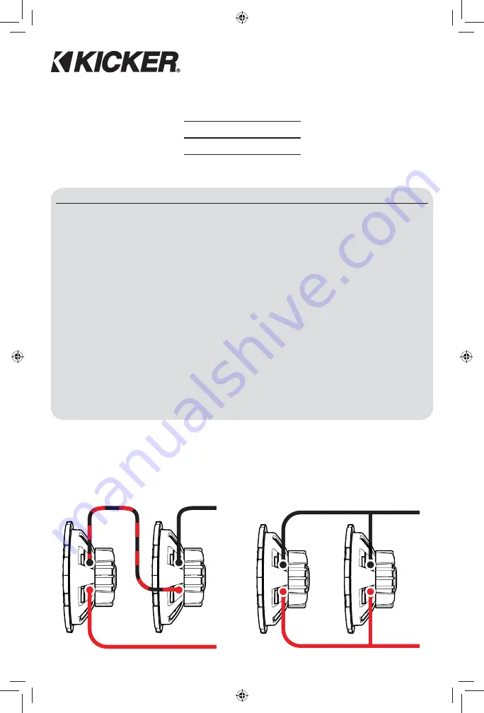 Kicker COMPVT CVT102 Owner'S Manual Download Page 10