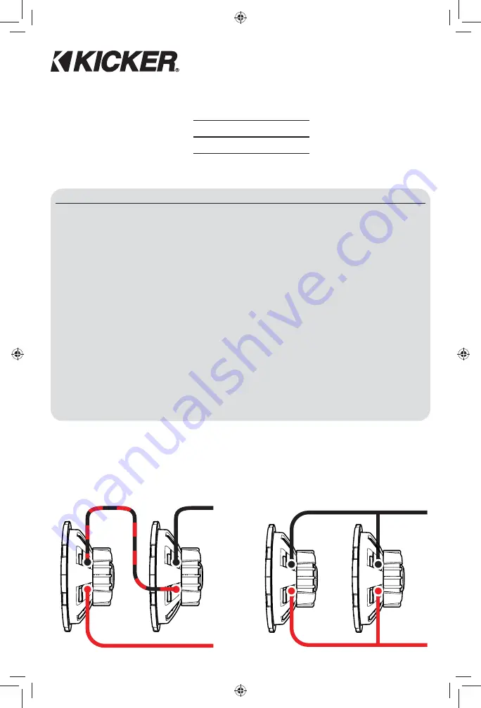 Kicker COMPVT CVT102 Owner'S Manual Download Page 14