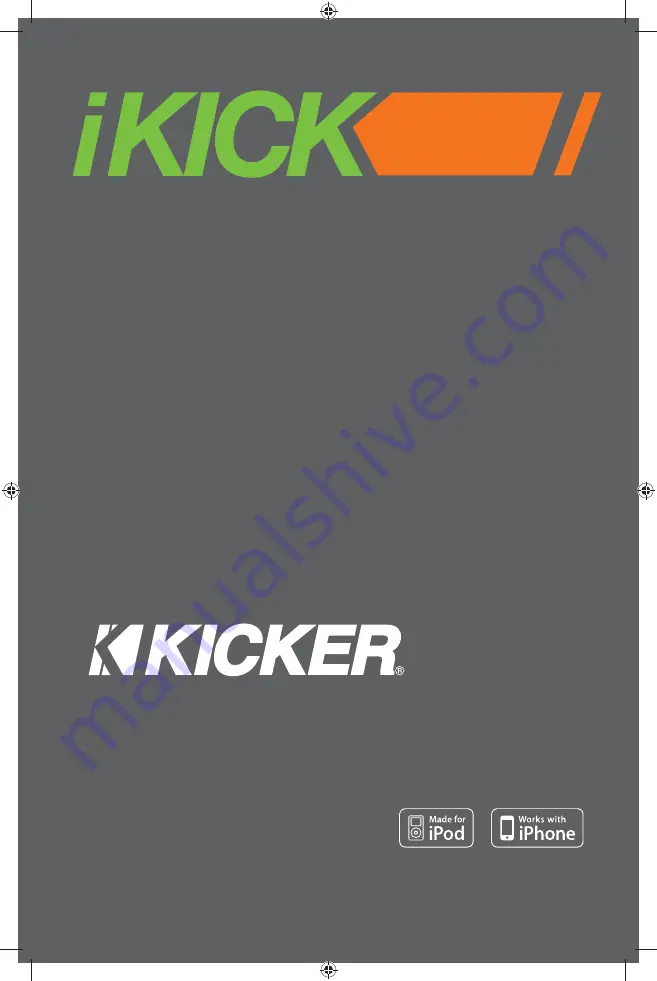 Kicker iKick iK150 Owner'S Manual Download Page 1