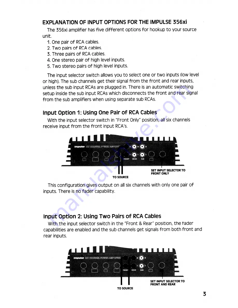 Kicker Impulse 356xi Owner'S Manual Download Page 3