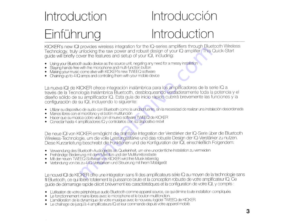 Kicker IQI Quick Start Manual Download Page 3