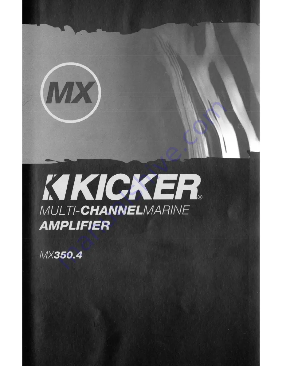 Kicker MX350.4 Quick Manual Download Page 1