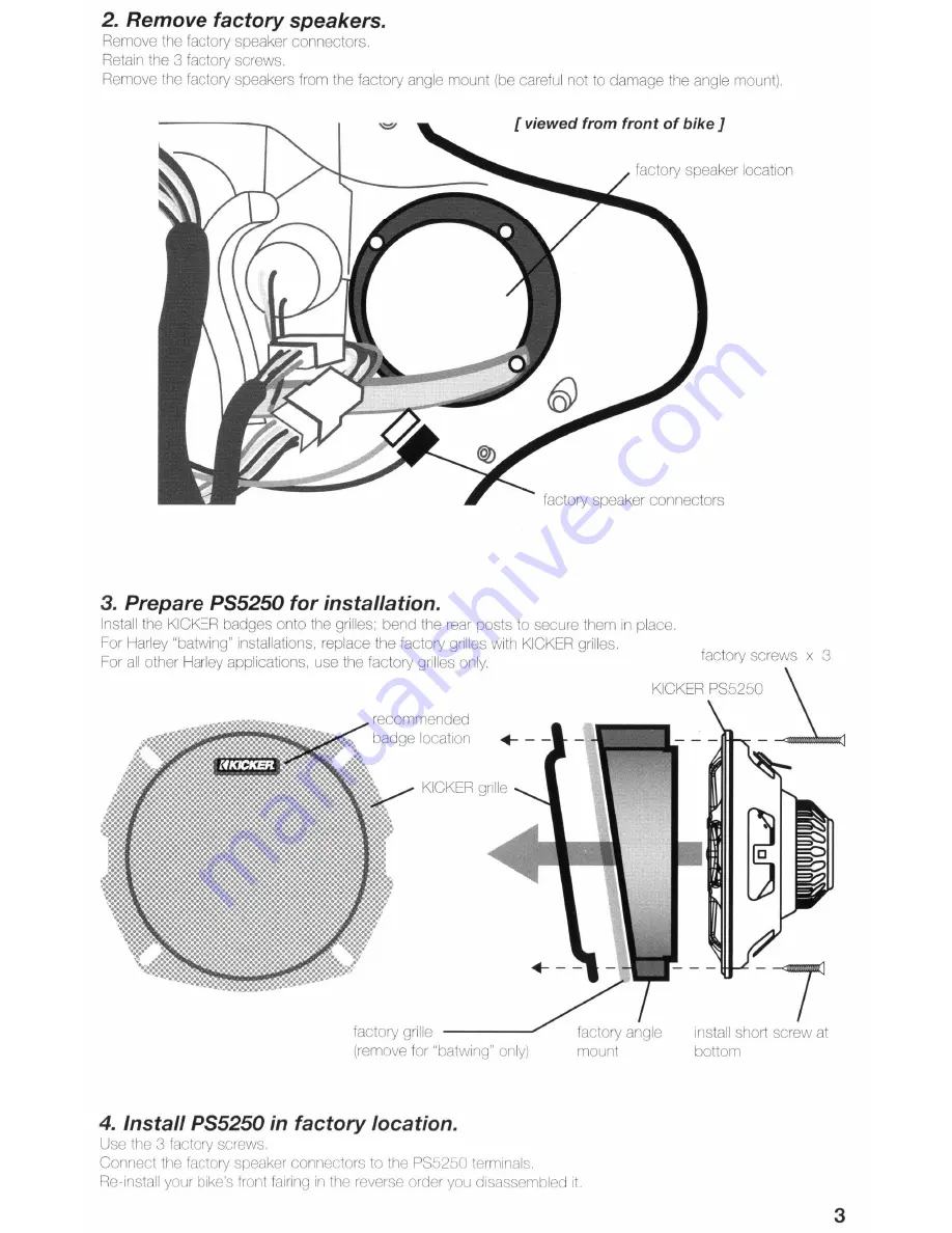 Kicker PS5250 Owner'S Manual Download Page 3