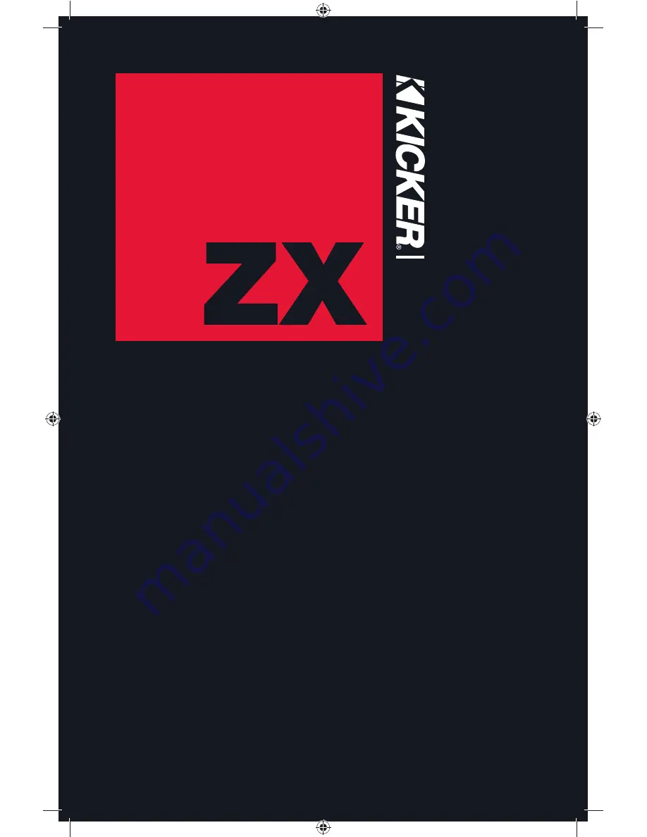 Kicker ZXSUM8 Owner'S Manual Download Page 1