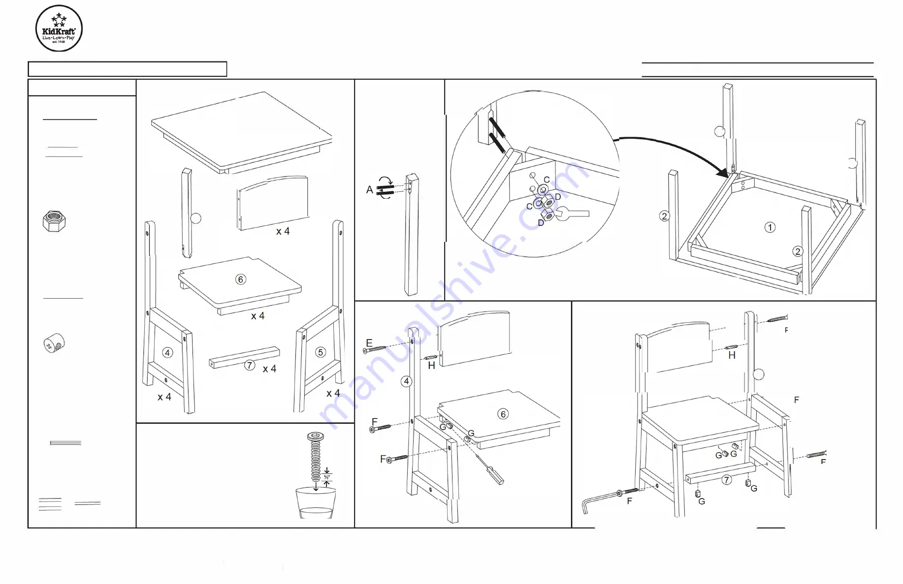 KidKraft 21421B Assembly Instructions Manual Download Page 3