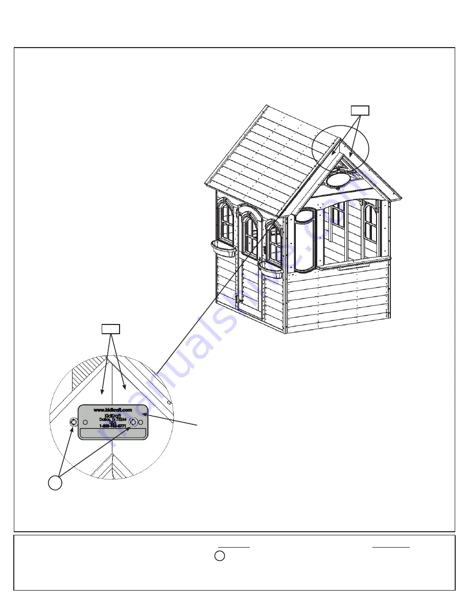 KidKraft Cedar Summit Bancroft Playhouse Installation And Operating Instructions Manual Download Page 50