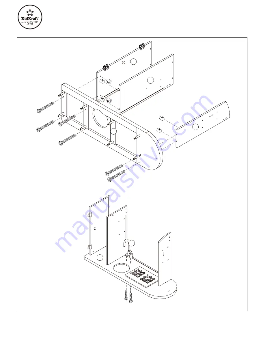 KidKraft Cook Together Kitchen 53186 Assembly Instructions Manual Download Page 8