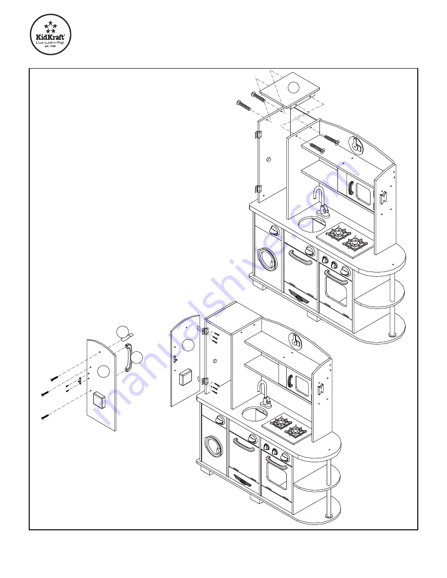 KidKraft Cook Together Kitchen 53186 Assembly Instructions Manual Download Page 13