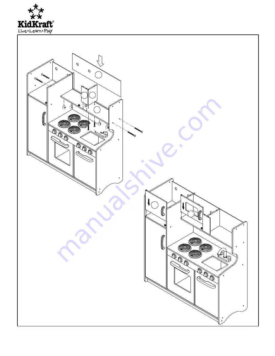 KidKraft Deluxe Big & Bright Kitchen Assembly Instructions Manual Download Page 8