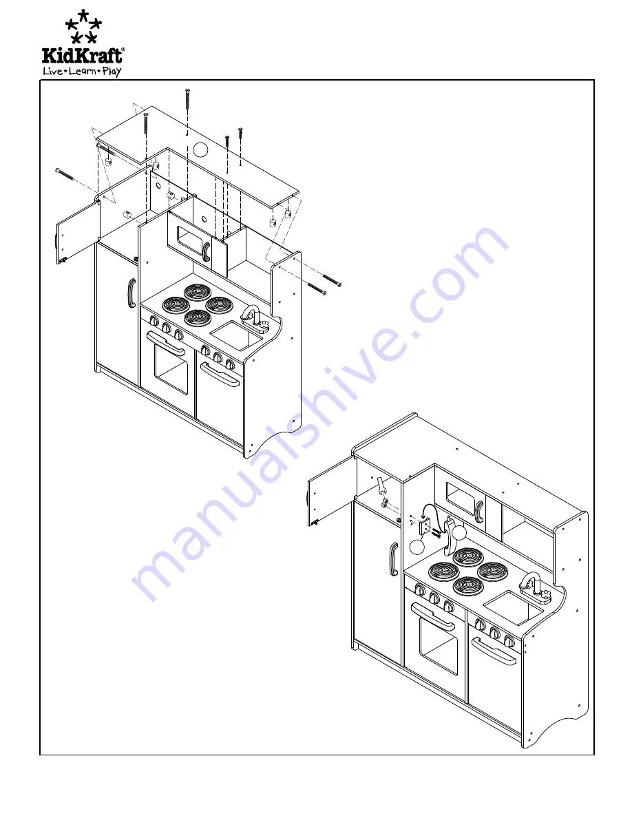 KidKraft Deluxe Big & Bright Kitchen Assembly Instructions Manual Download Page 9