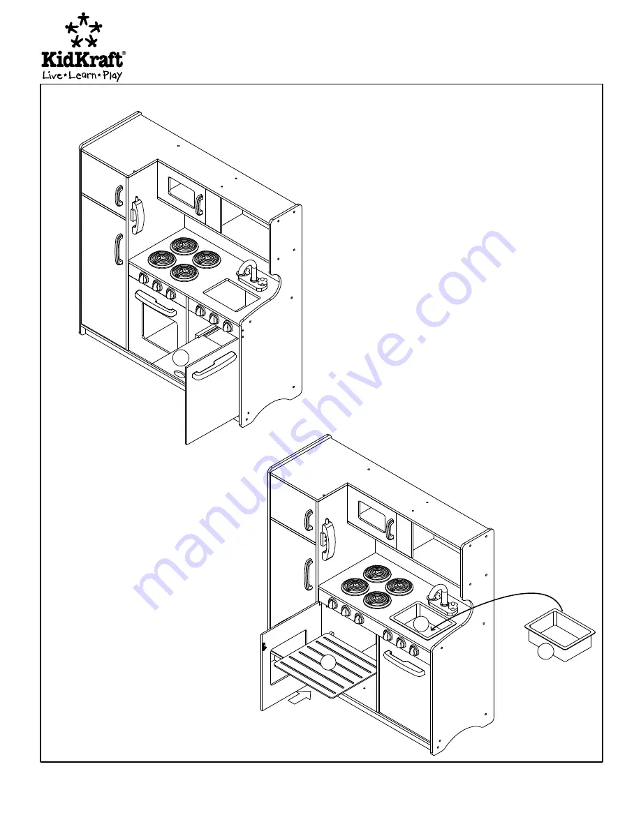 KidKraft Deluxe Big & Bright Kitchen Assembly Instructions Manual Download Page 10