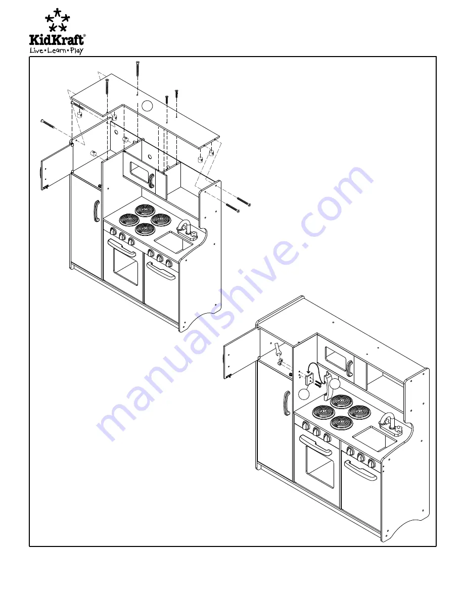 KidKraft Deluxe Let's Cook Assembly Instructions Manual Download Page 9