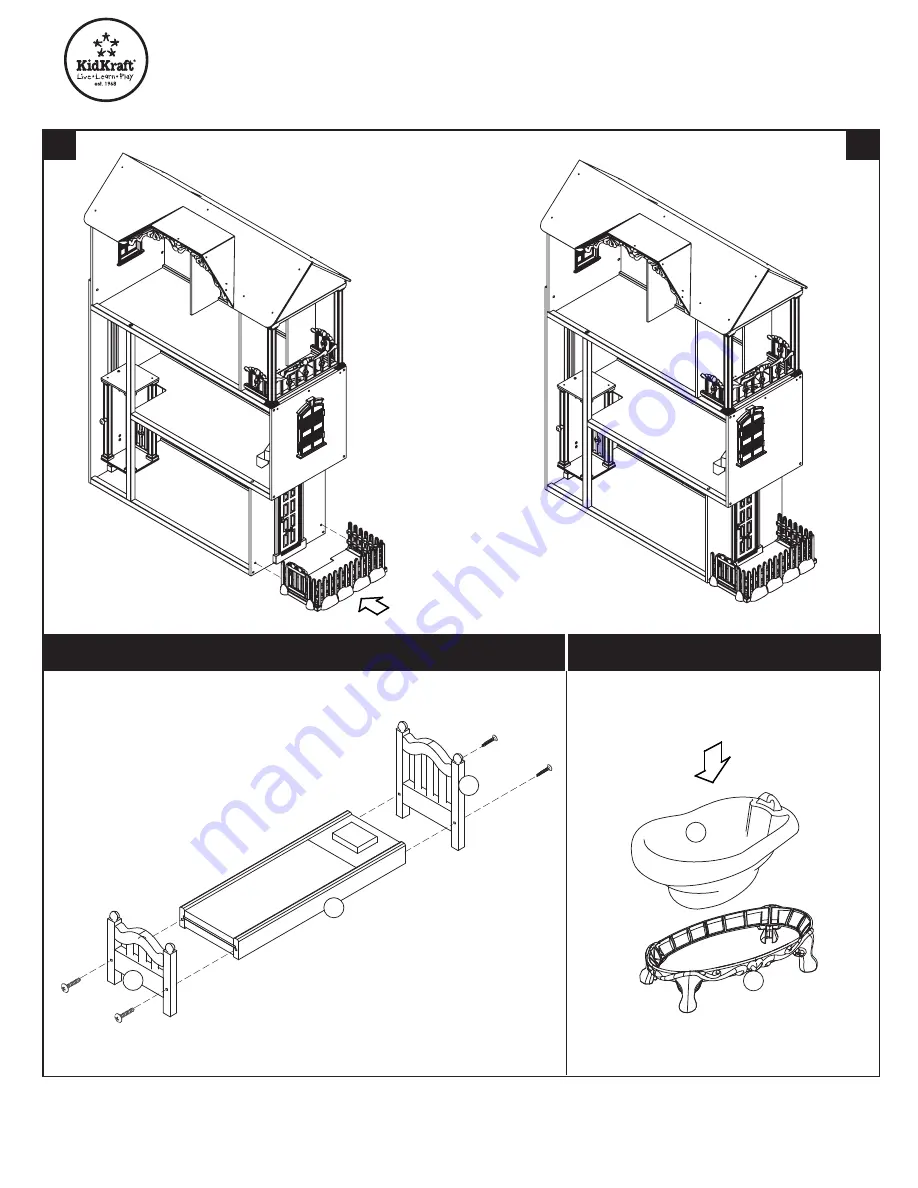 KidKraft Petite Chateau Dollhouse Скачать руководство пользователя страница 12