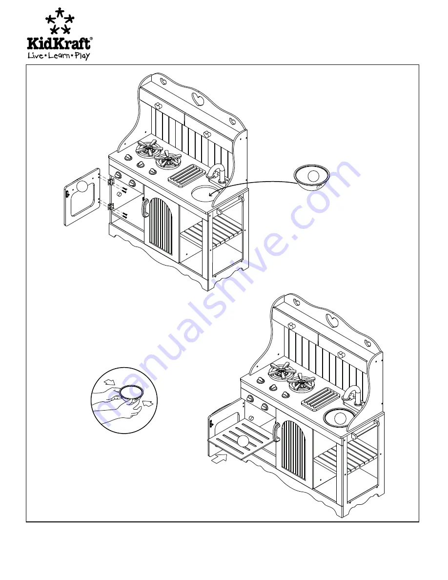 KidKraft Pink Prairie Kitchen 53190 Assembly Instructions Manual Download Page 10