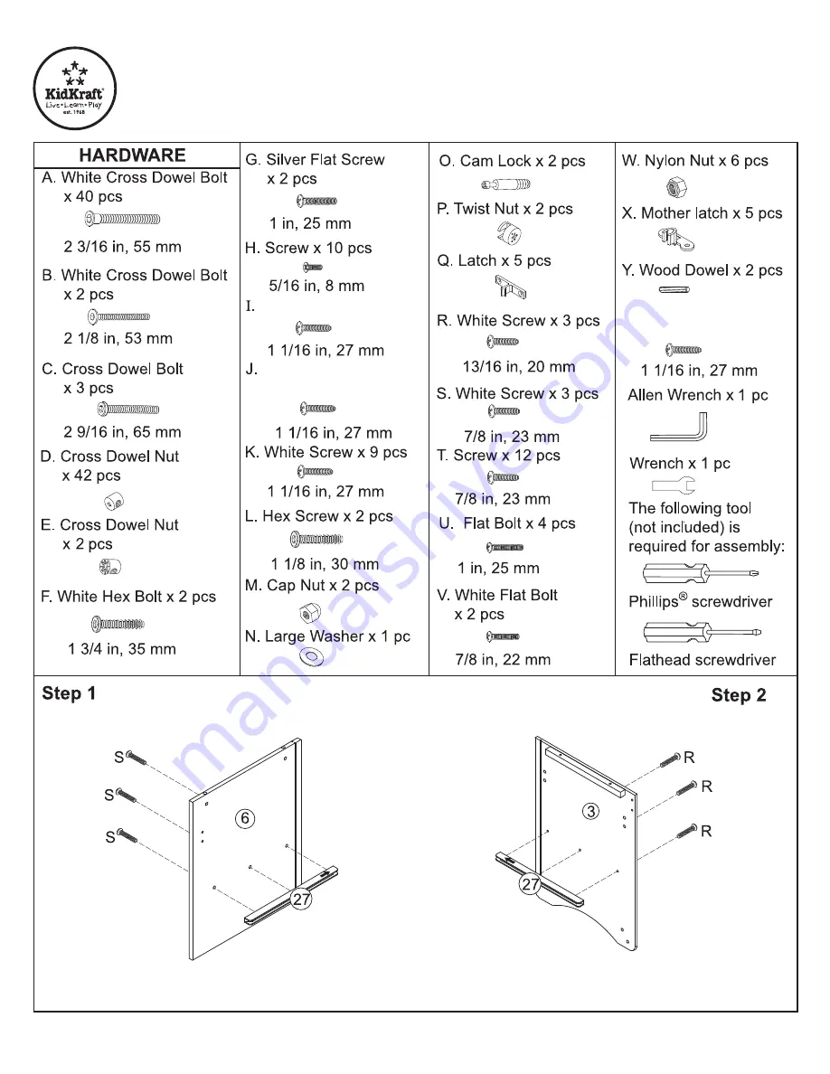 KidKraft Sundae Kitchen 53245A Assembly Instructions Manual Download Page 2