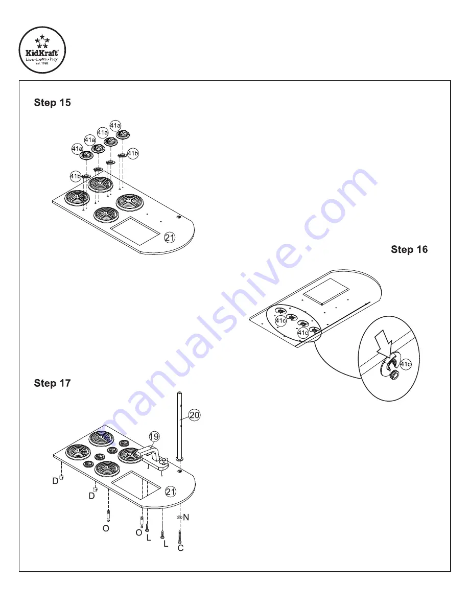 KidKraft Sundae Kitchen 53245A Assembly Instructions Manual Download Page 8