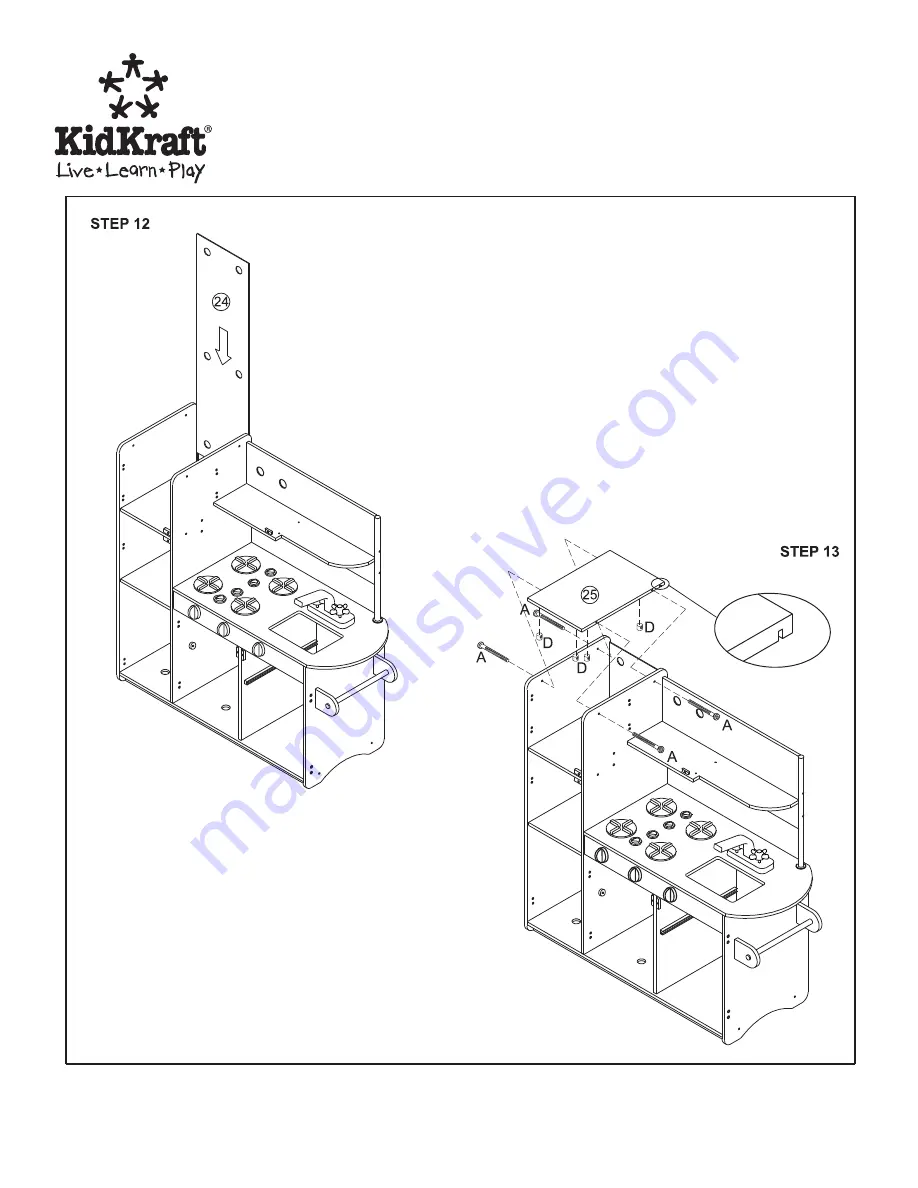 KidKraft Ultimate Wood Kitchen 53115 Assembly Instructions Manual Download Page 8