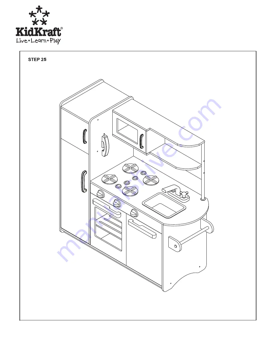 KidKraft Ultimate Wood Kitchen 53115 Assembly Instructions Manual Download Page 15