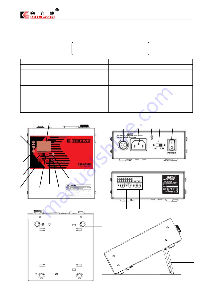 Kilews SKP-BC32HL Operation And Maintenance Manual Download Page 18