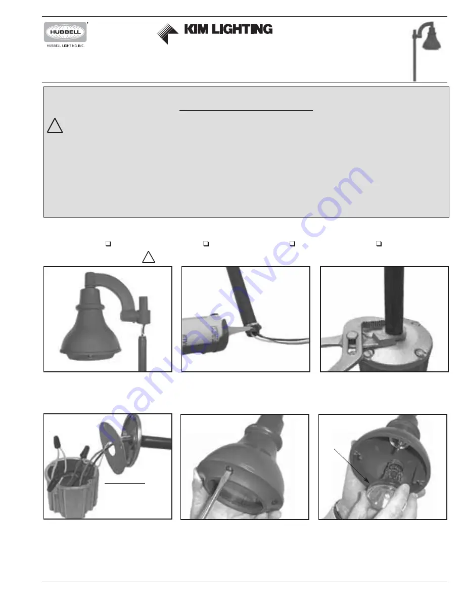 kim lighting Bell EL 160 Installation Instructions Download Page 1