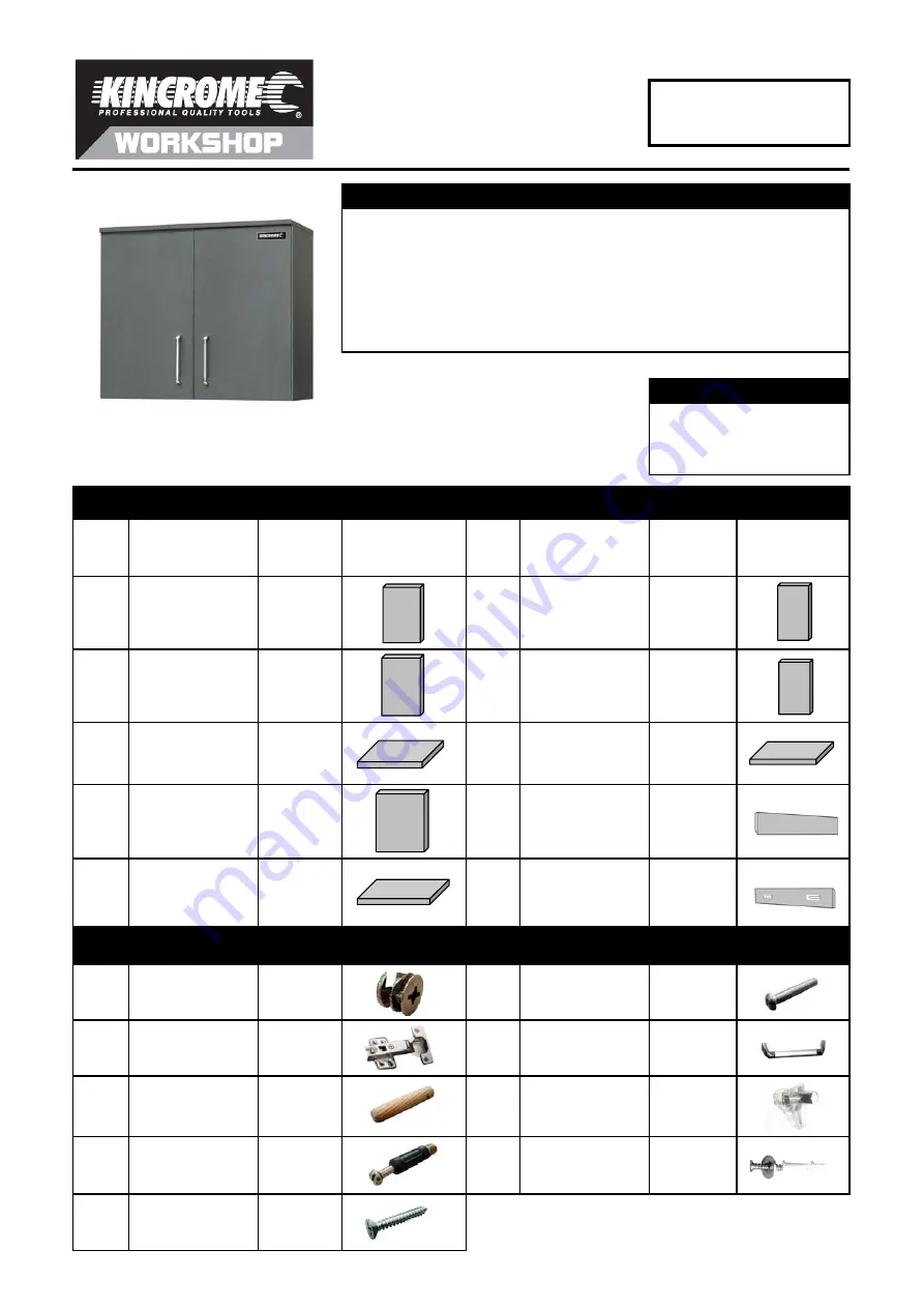 kincrome K7803 Quick Start Manual Download Page 1