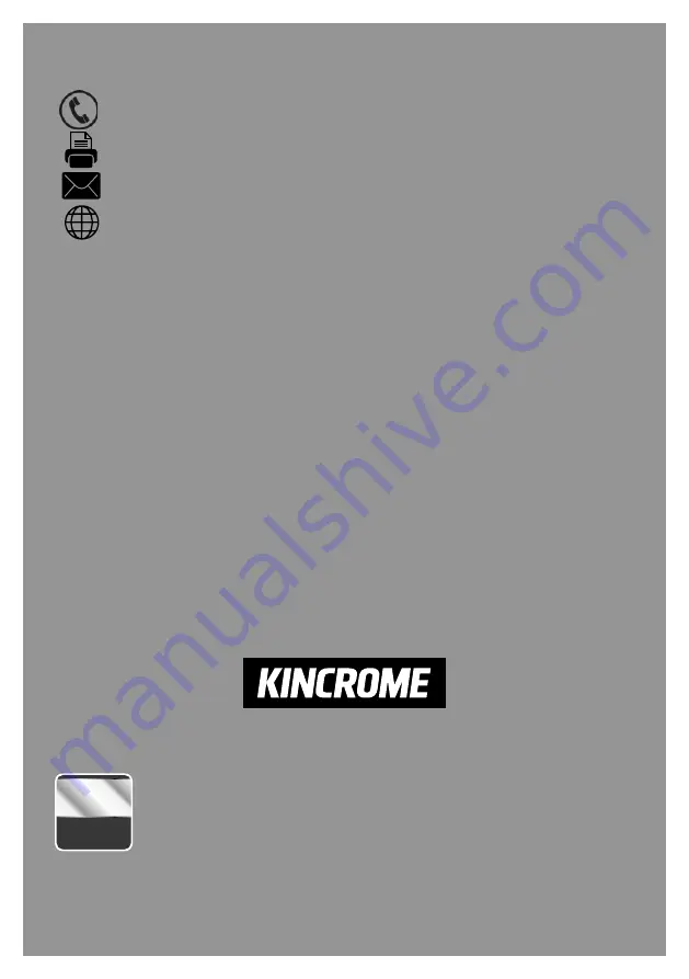 kincrome KI 2070 Manual Download Page 8