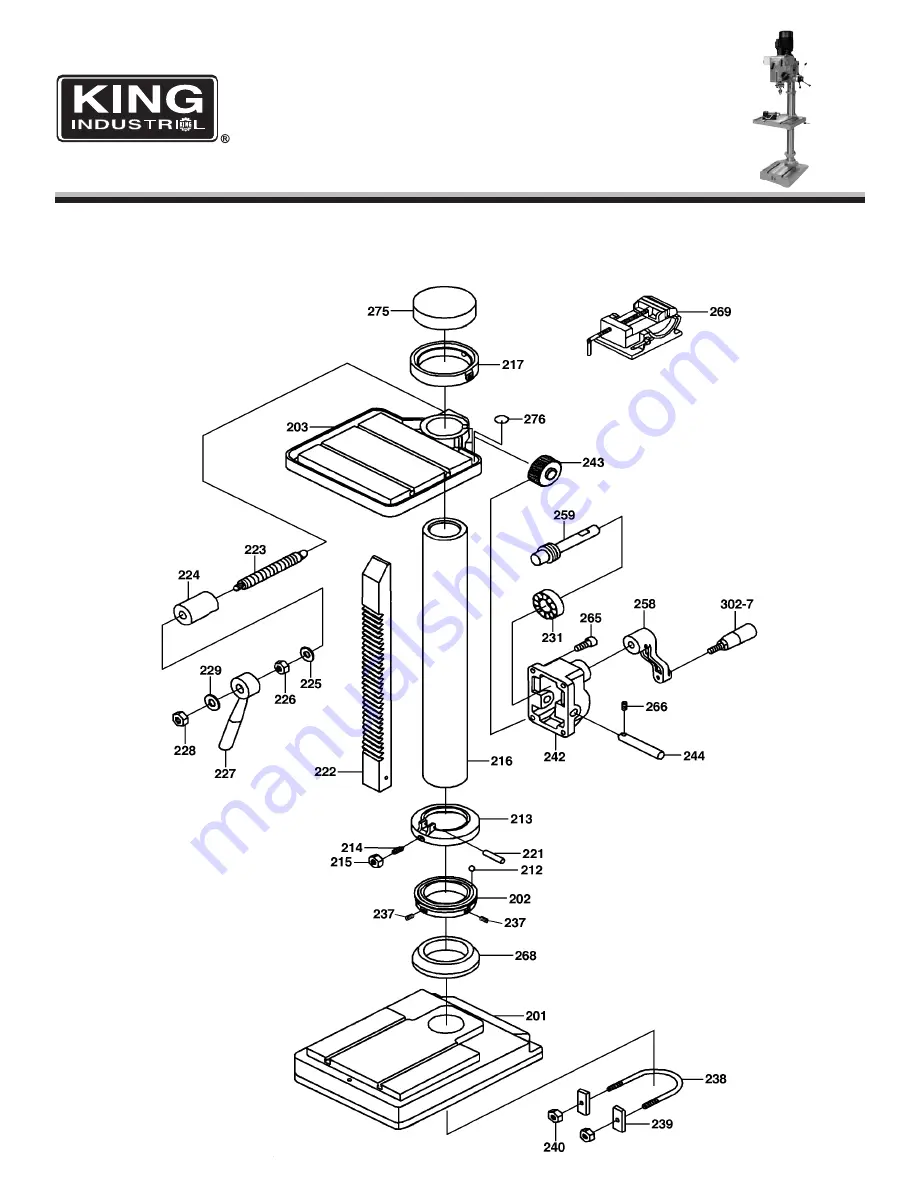 King Industrial KC-40HS Service Manual Download Page 3