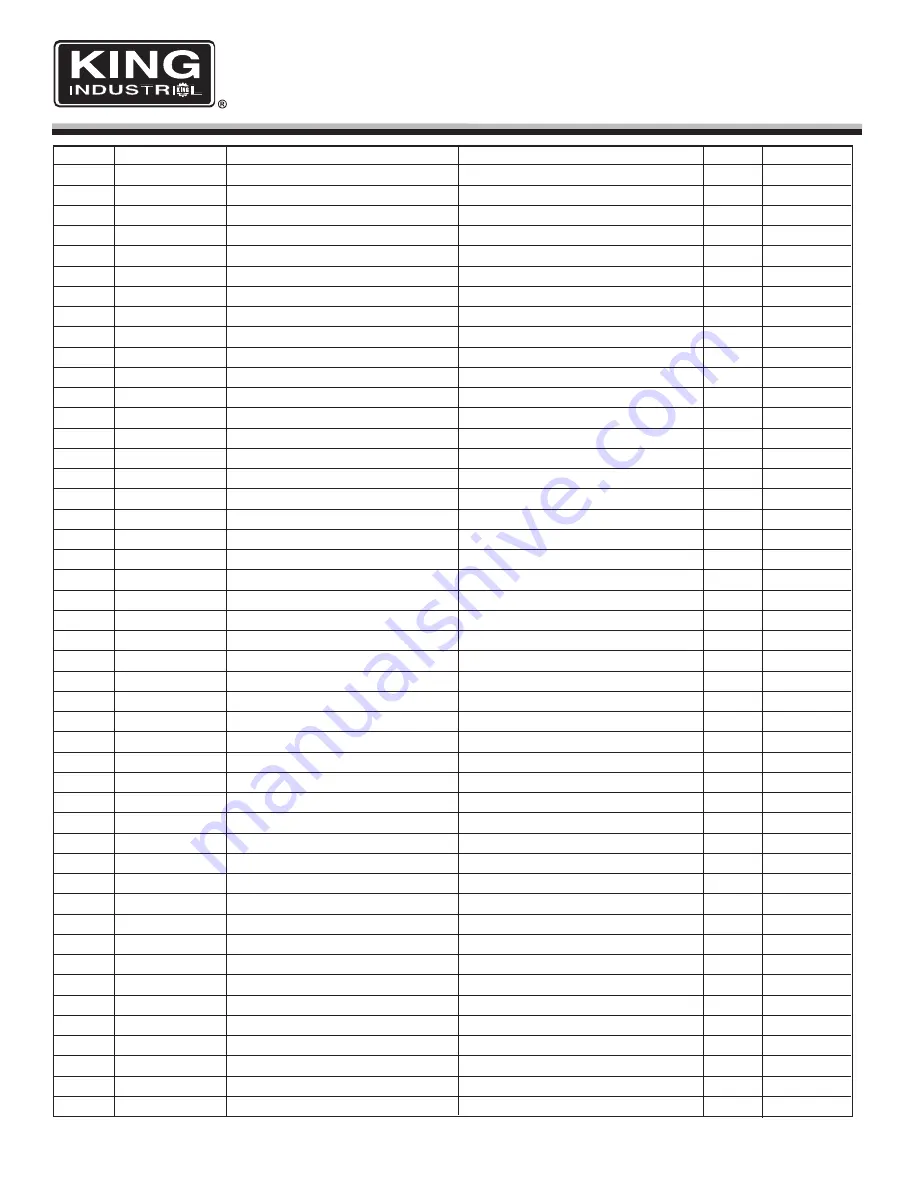 King Industrial KC-689-OSC-7 Service Manual Download Page 4