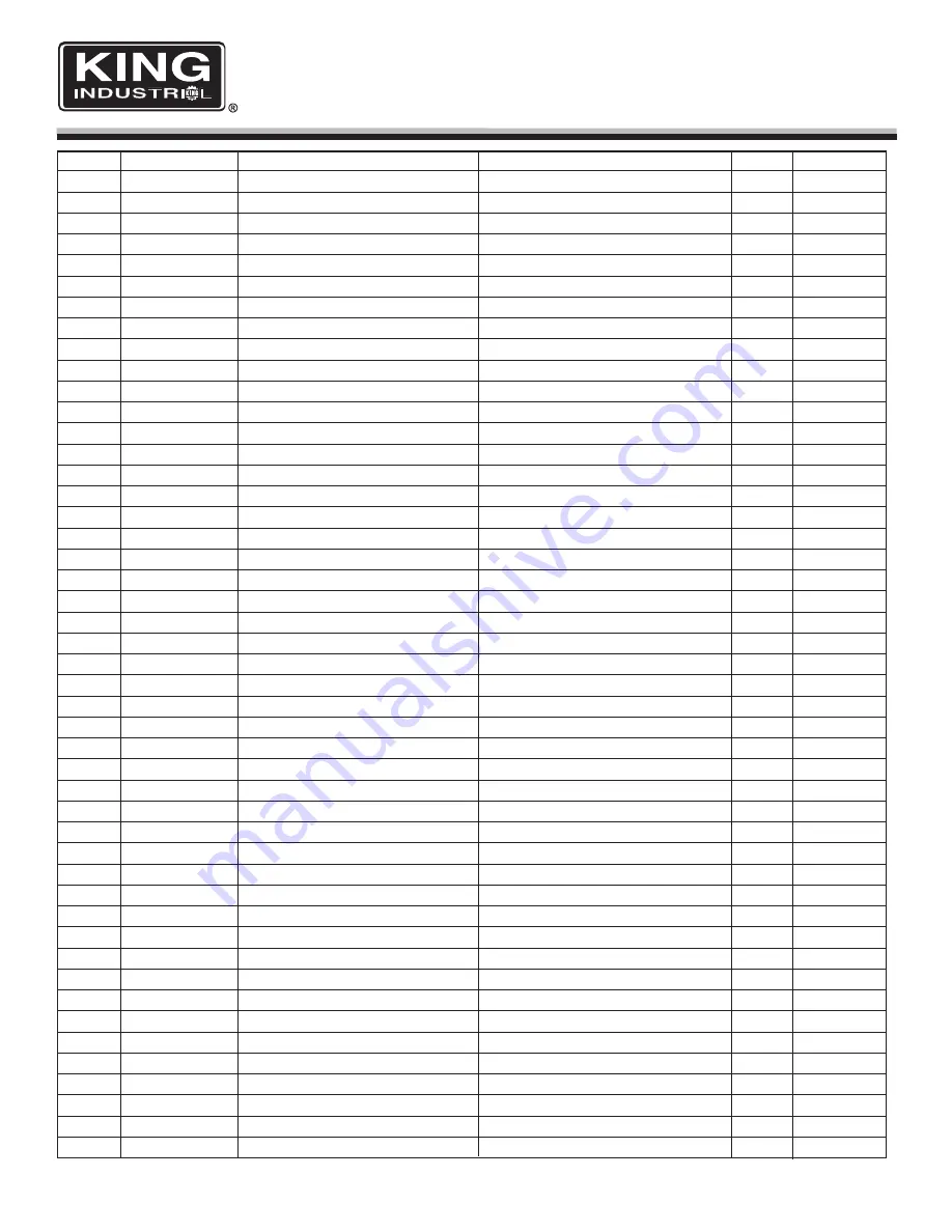 King Industrial KC-689-OSC-7 Service Manual Download Page 6