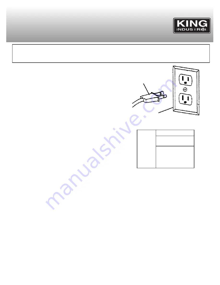 King Industrial KC-8365 Instruction Manual Download Page 5