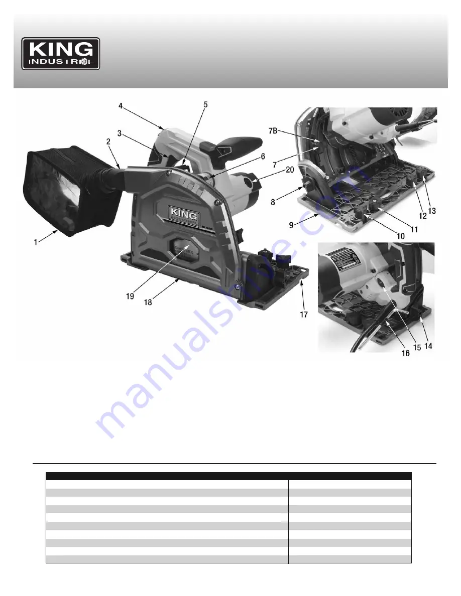 King Industrial KC-8365 Instruction Manual Download Page 6