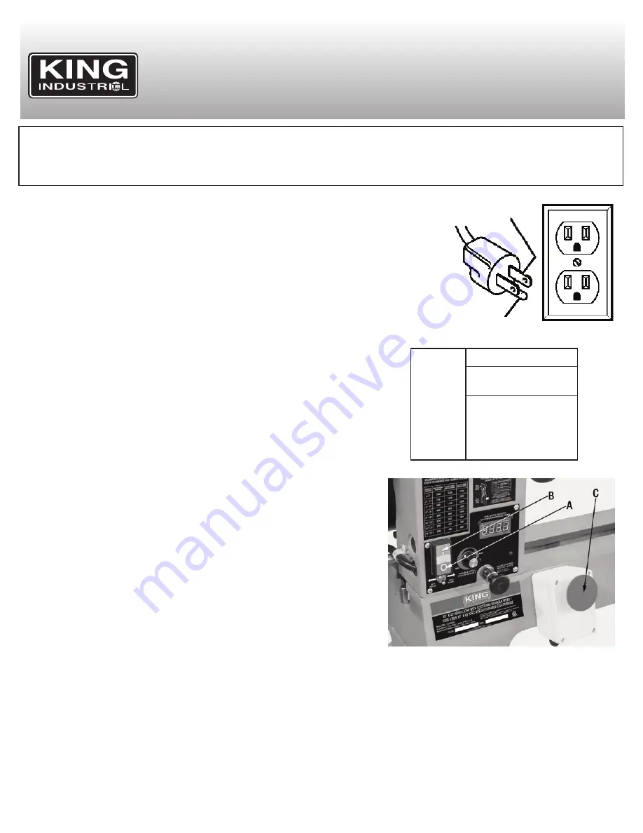 King Industrial KWL-1643ABC Скачать руководство пользователя страница 5