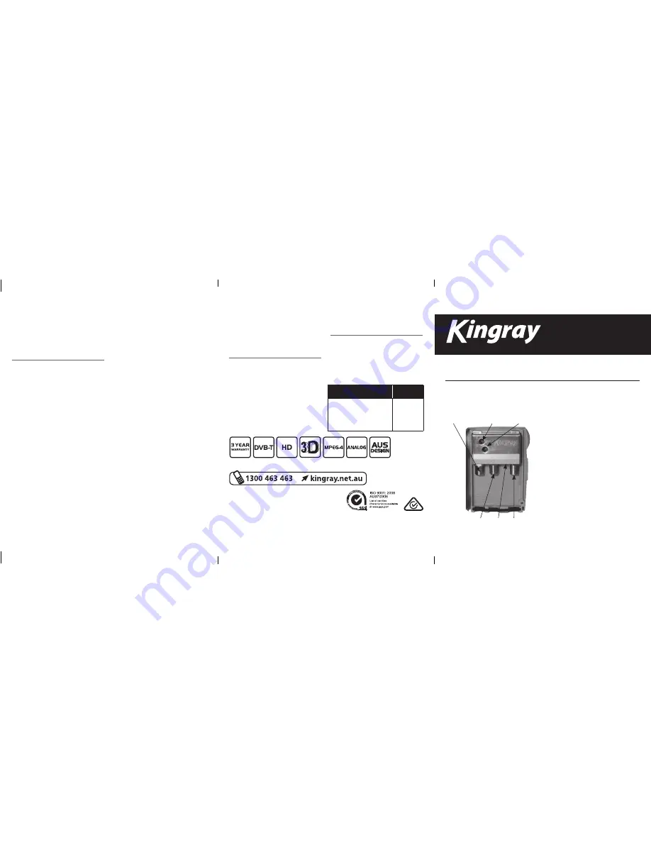 Kingray KMW32FS Installation Manual Download Page 1