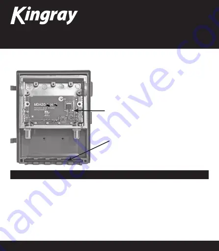 Kingray MDA20HT Installation Manual Download Page 1