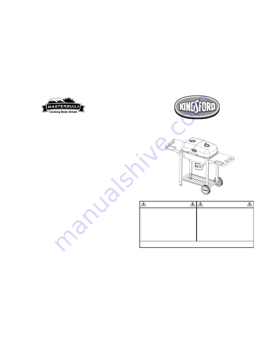 Kingsford 10040406 Assembly, Care & Use Manual Download Page 1